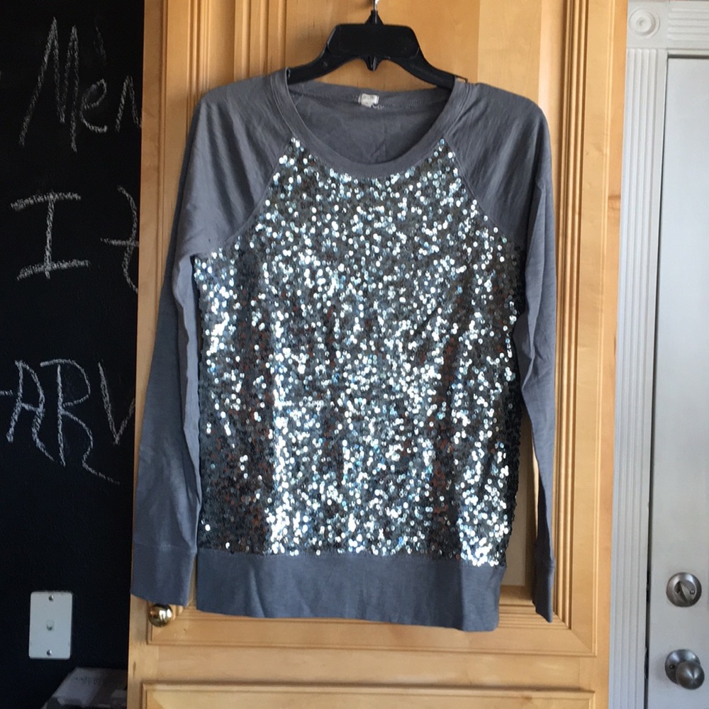 Grey long sleeve cotton shirt